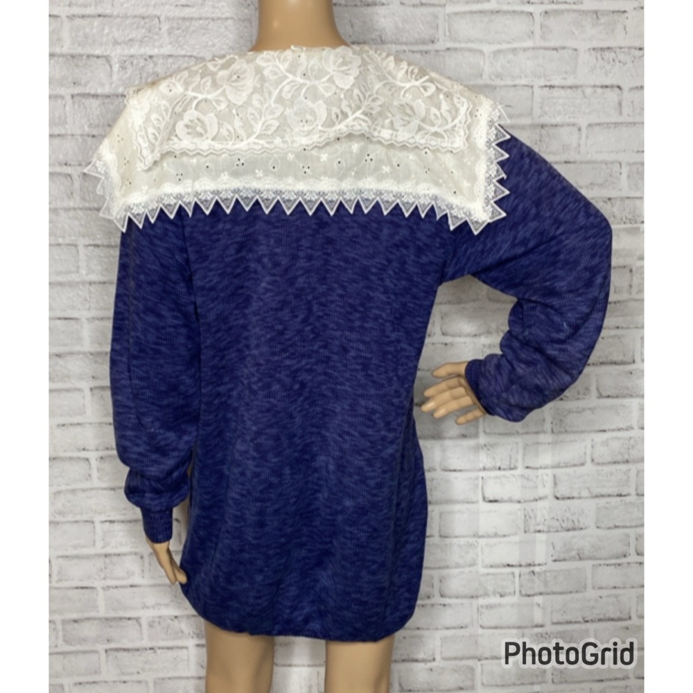 Gunne Sax vintage 90s lace collar cardigan sweater - Picture 3 of 5